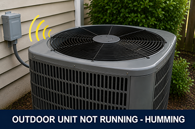 Outdoor AC unit humming but not starting