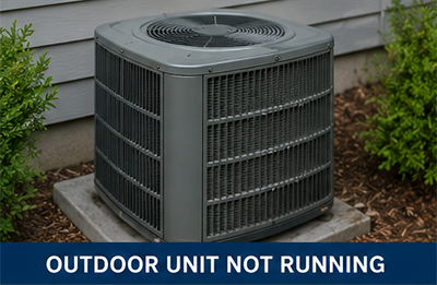 Indoor AC fan running while outside AC unit is not running